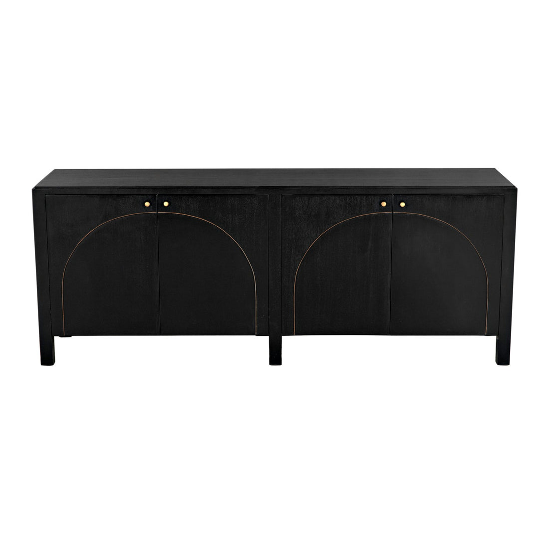 Weston Sideboard - Hand Rubbed Black With Light Brown Trim-Noir-NOIR-GCON386HB-Sideboards & Credenzas-3-France and Son