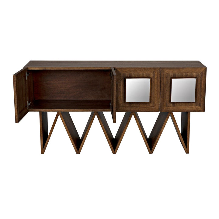 Jean-Michel Sideboard - Dark Walnut With Mirror-Noir-NOIR-GCON394DW-Sideboards & Credenzas-4-France and Son