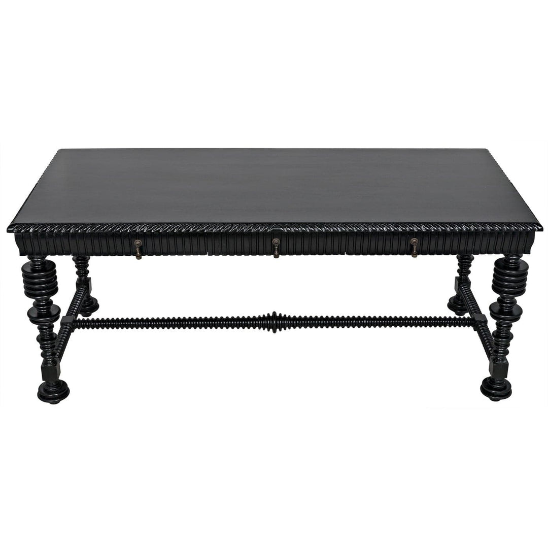 Portuguese Desk Large-Noir-NOIR-GDES115DGR-DesksDistressed Grey-5-France and Son