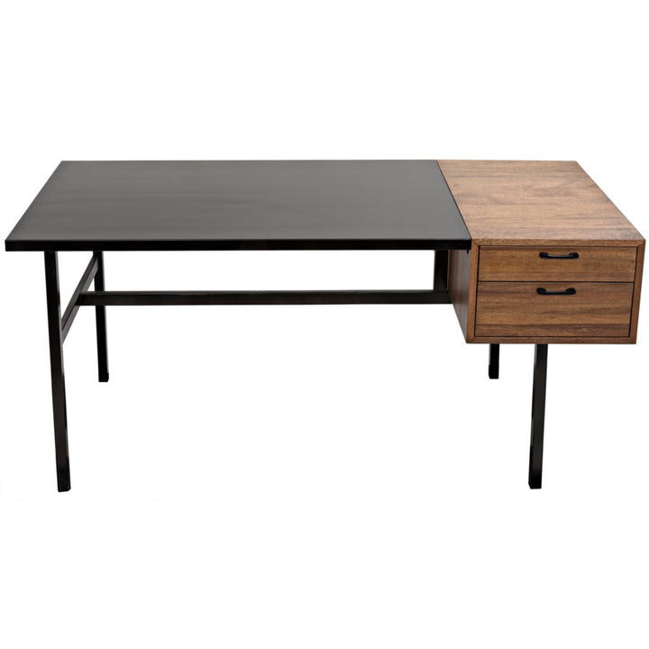 Algeron Desk with Black Metal-Noir-NOIR-GDES144MTB-Desks-2-France and Son