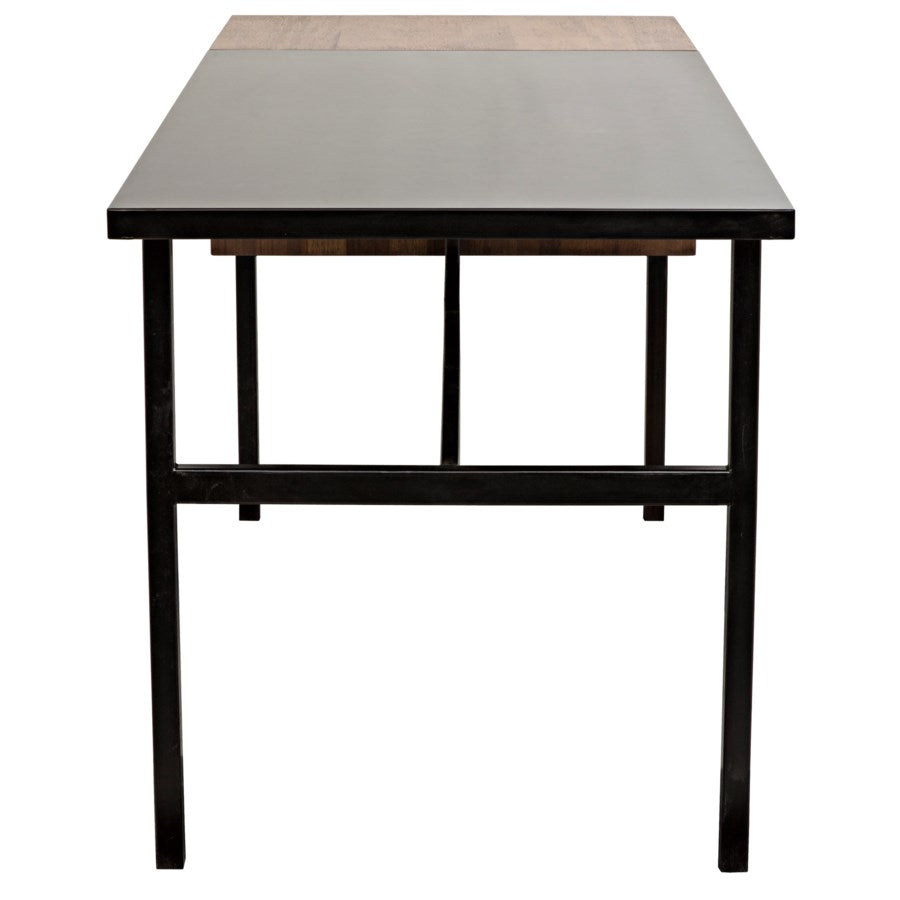 Algeron Desk with Black Metal-Noir-NOIR-GDES144MTB-Desks-4-France and Son