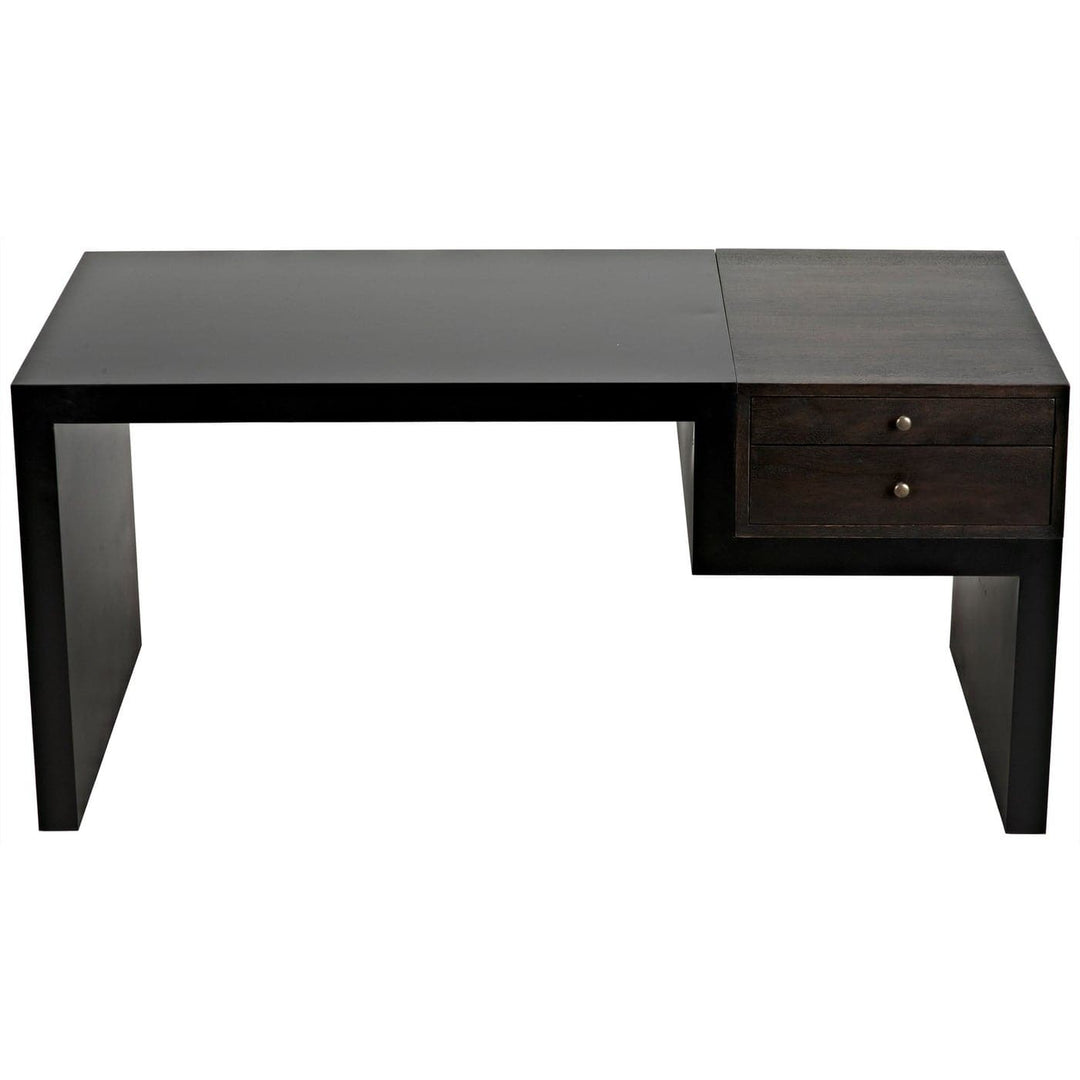 Alvaro Desk - Black Steel With Ebony Walnut-Noir-NOIR-GDES179MTB-Desks-4-France and Son