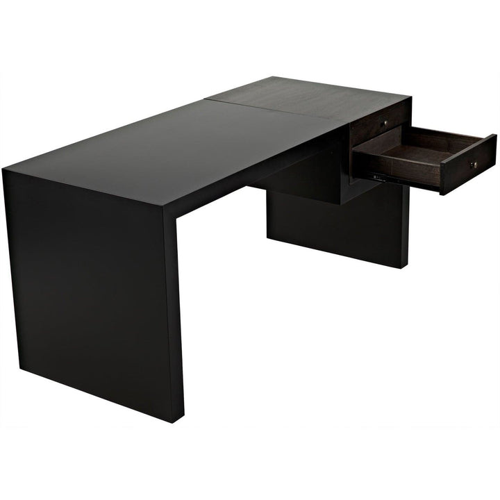 Alvaro Desk - Black Steel With Ebony Walnut-Noir-NOIR-GDES179MTB-Desks-5-France and Son