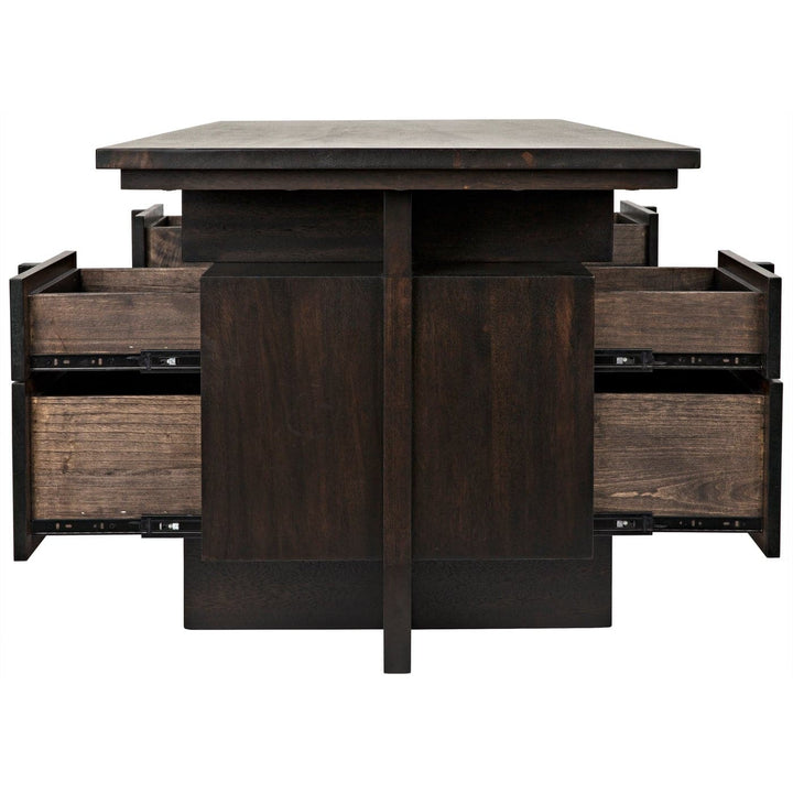 Bridge Desk, Ebony Walnut-Noir-NOIR-GDES180EB-Desks-4-France and Son