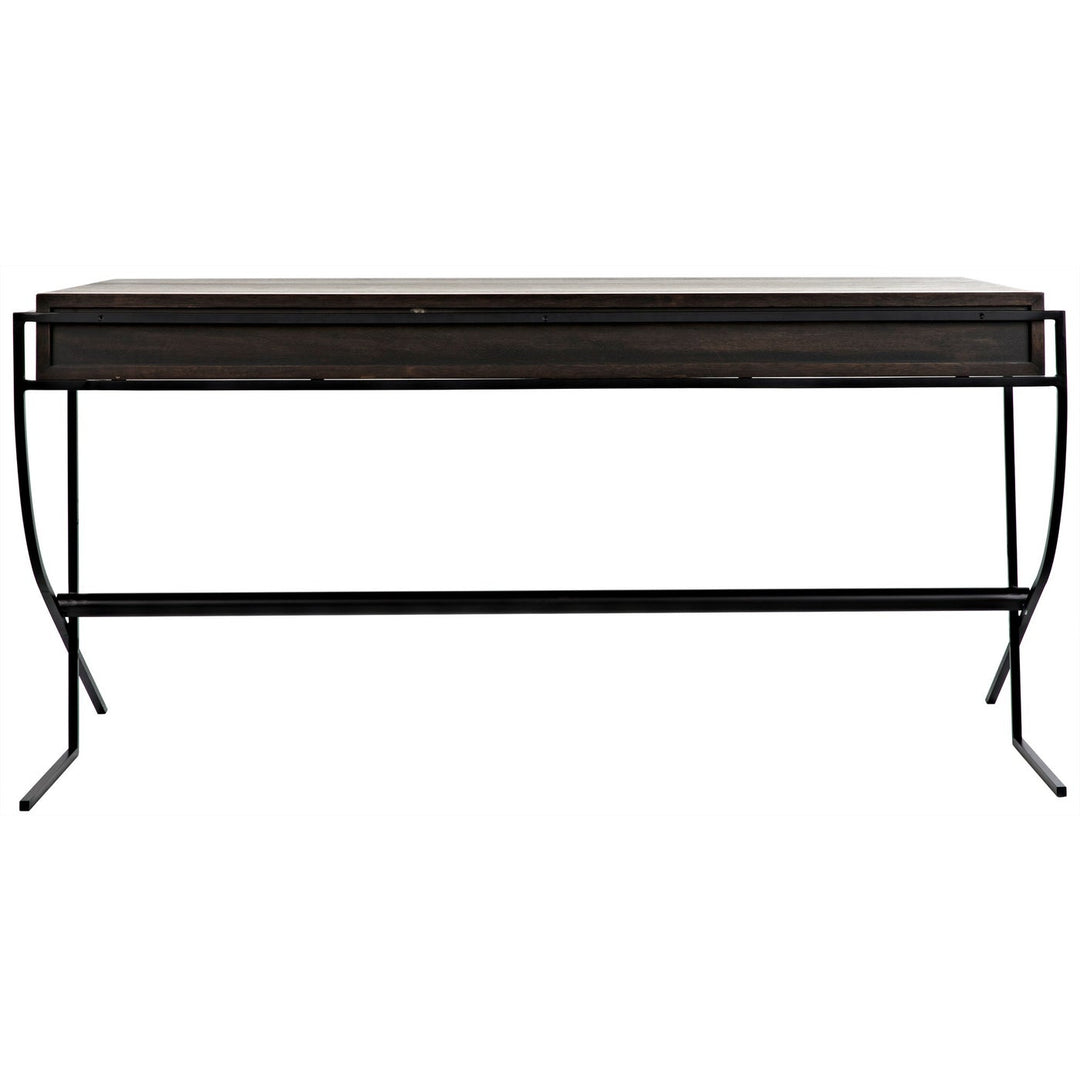 Frank Desk - Ebony Walnut With Steel-Noir-NOIR-GDES181EB-Desks-6-France and Son