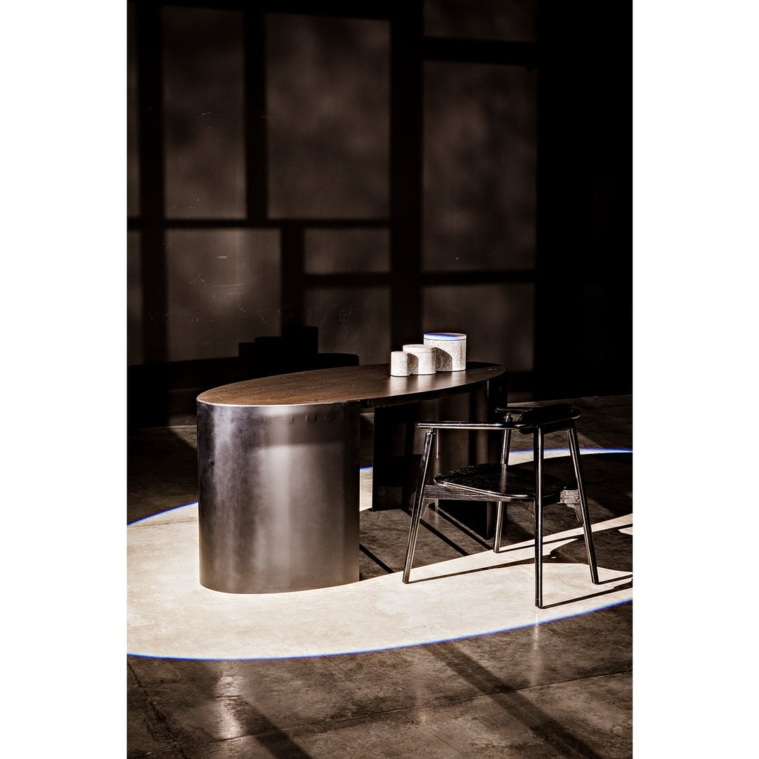 Marigold Desk Ebony Walnut With Black Steel-Noir-NOIR-GDES186EB-Desks-2-France and Son