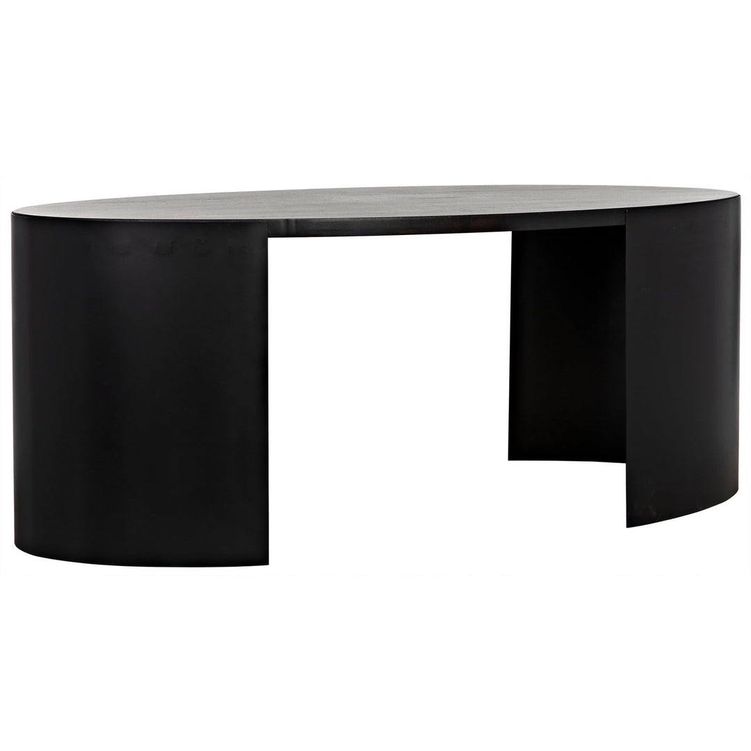 Marigold Desk Ebony Walnut With Black Steel-Noir-NOIR-GDES186EB-Desks-4-France and Son