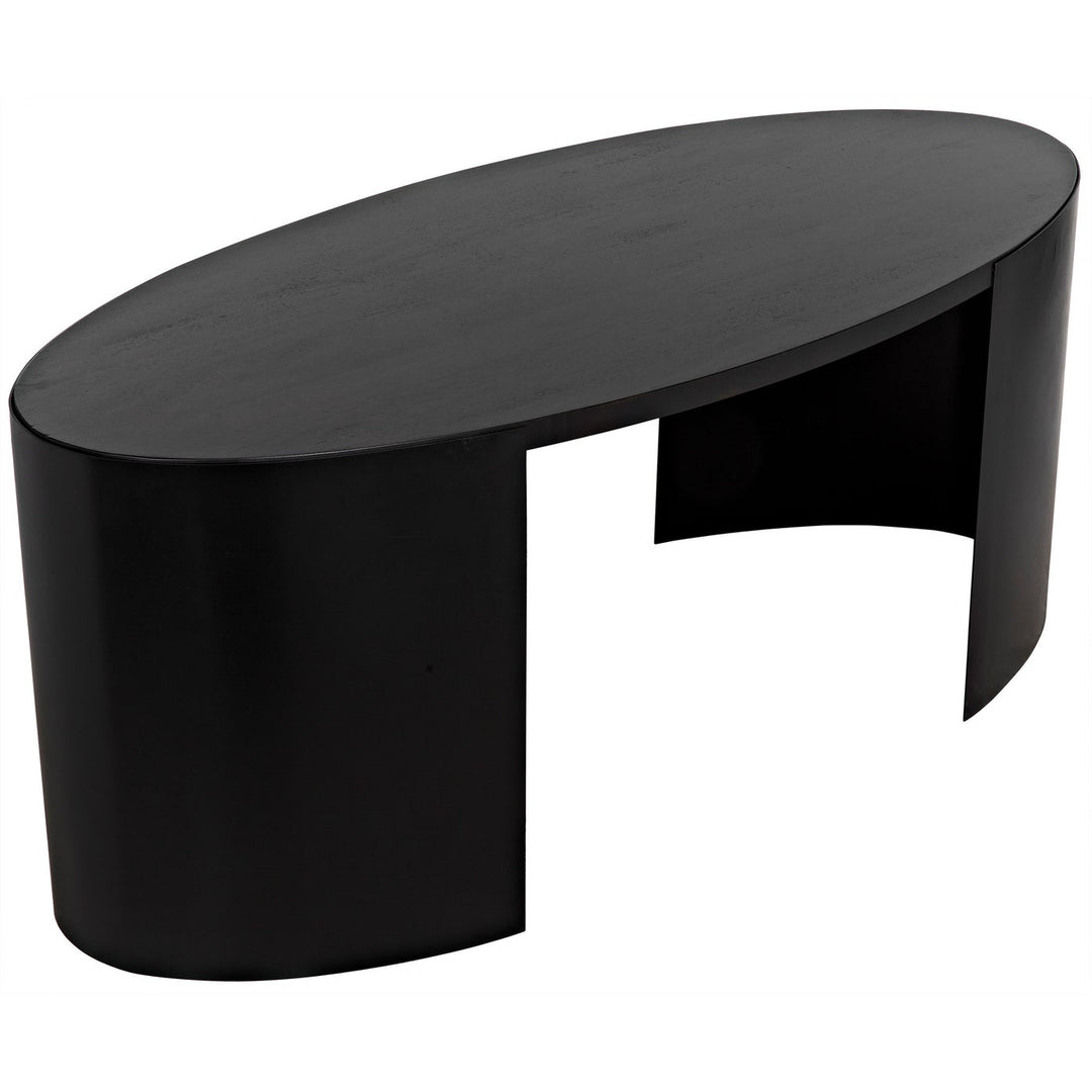 Marigold Desk Ebony Walnut With Black Steel-Noir-NOIR-GDES186EB-Desks-5-France and Son