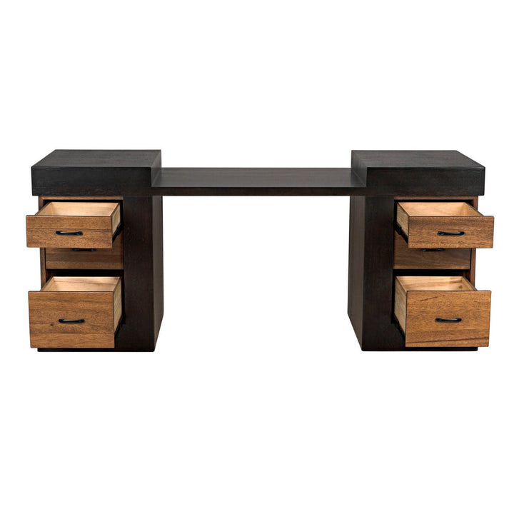 Bentley Desk - Dark / Ebony Walnut-Noir-NOIR-GDES194EBDW-Desks-4-France and Son