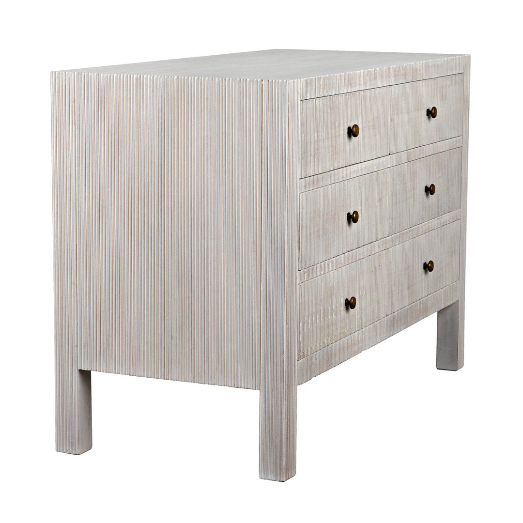 Conrad 6 Drawer Dresser - White-Noir-NOIR-GDRE221WH-Dressers-3-France and Son