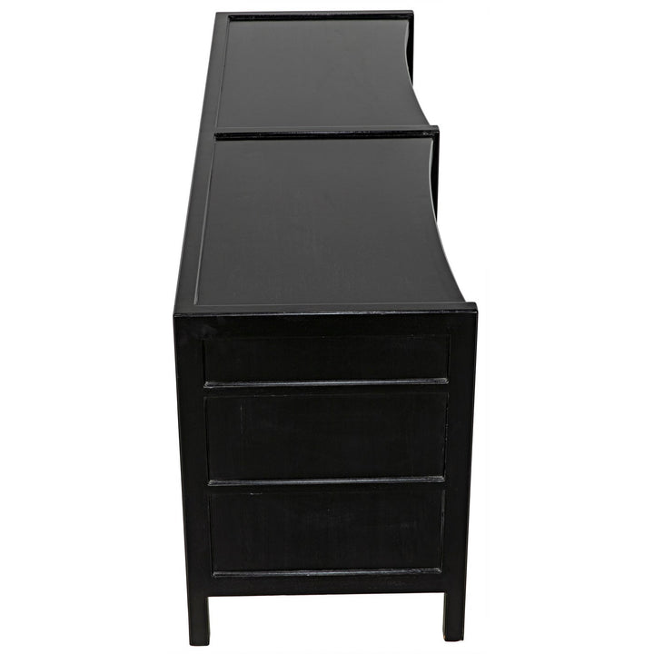 Hampton 6 Drawer Dresser-Noir-NOIR-GDRE241HB-2-DressersBlack-5-France and Son