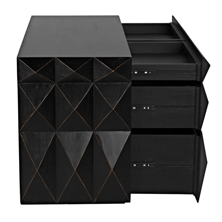 Allegra Dresser - Hand Rubbed Black-Noir-NOIR-GDRE248HB-Dressers-6-France and Son