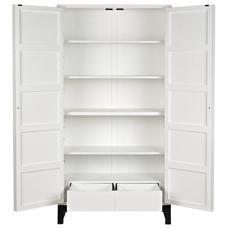 Maharadscha Hutch - Small Solid White-Noir-NOIR-GHUT118SW-S-Bookcases & Cabinets-3-France and Son
