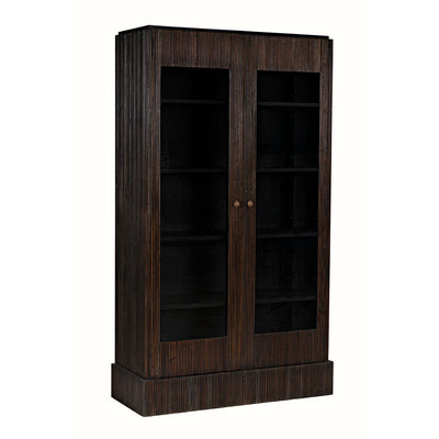 Noho Hutch, Hand Rubbed Black with Light Brown Trim-Noir-NOIR-GHUT151HB-Bookcases & Cabinets-5-France and Son