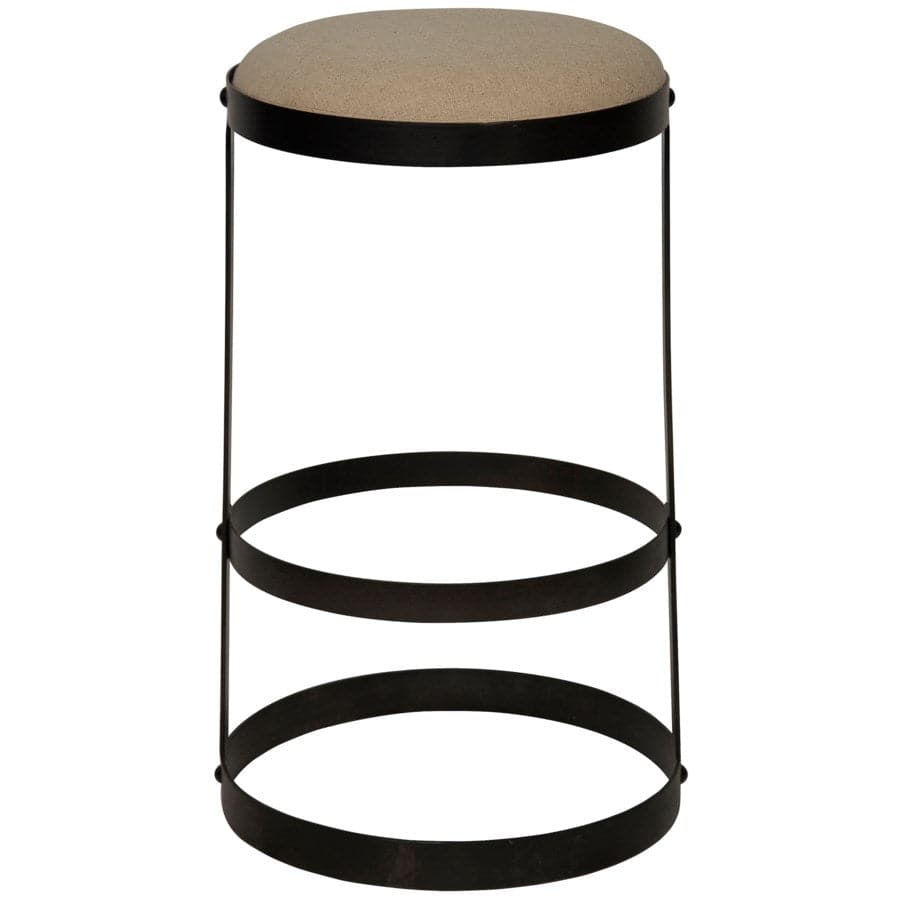 Dior Bar Stool, Antique Brass-Noir-NOIR-GSTOOL118MTB-L-Bar StoolsLarge-Black-2-France and Son