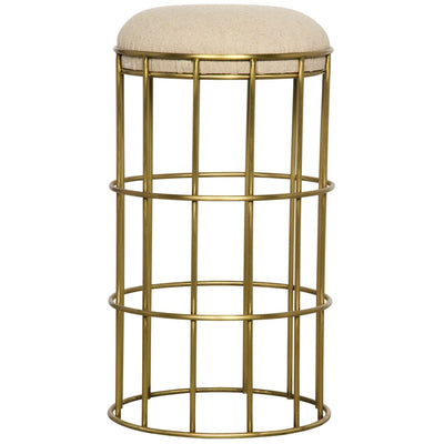 Ryley Counter Stool, Metal with Brass Finish-Noir-NOIR-GSTOOL144MB-S-Bar Stools-1-France and Son