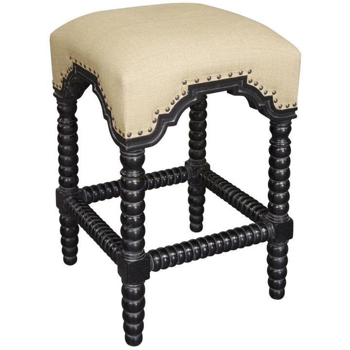 Abacus Counter Stool - Hand Rubbed Black-Noir-NOIR-GSTOOL201HBS-C-Bar Stools-2-France and Son