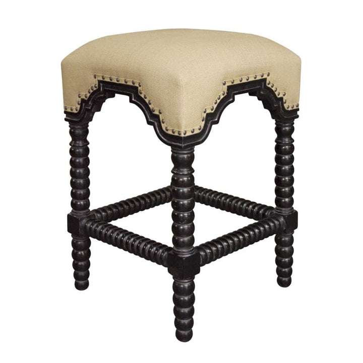 Abacus Counter Stool - Hand Rubbed Black-Noir-NOIR-GSTOOL201HBS-C-Bar Stools-1-France and Son