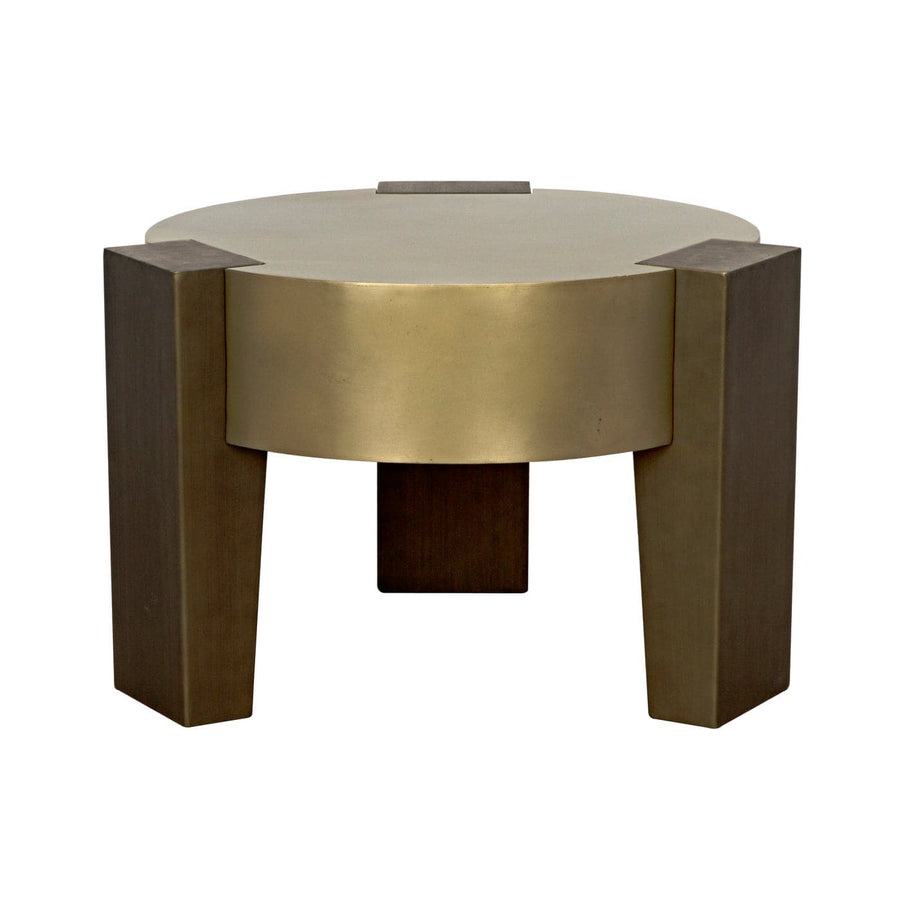 Carrusel Coffee Table, Metal with Brass and Aged Brass Finish-Noir-NOIR-GTAB1113MBAB-Coffee Tables-1-France and Son