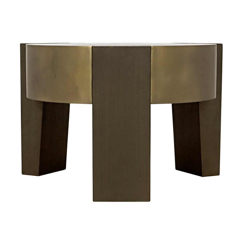 Carrusel Coffee Table, Metal with Brass and Aged Brass Finish-Noir-NOIR-GTAB1113MBAB-Coffee Tables-2-France and Son