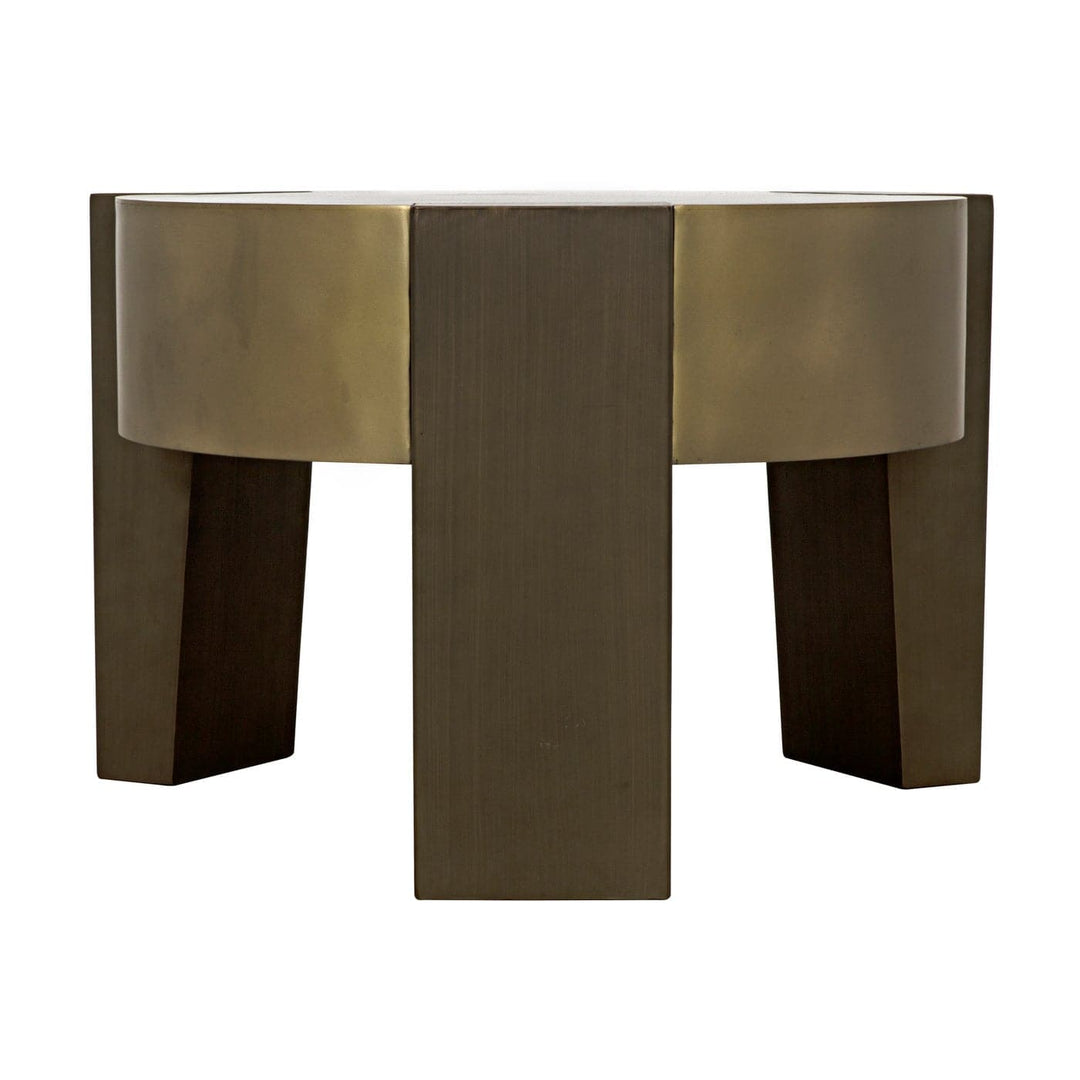 Carrusel Coffee Table, Metal with Brass and Aged Brass Finish-Noir-NOIR-GTAB1113MBAB-Coffee Tables-2-France and Son