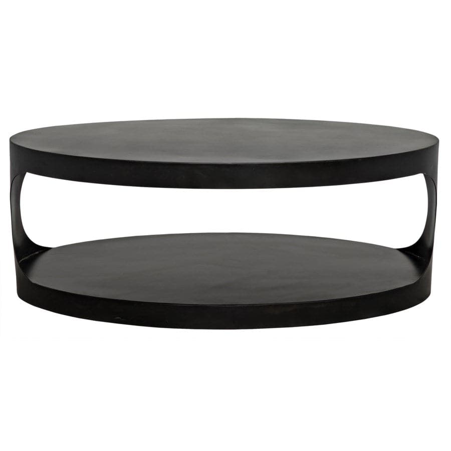 Eclipse Oval Coffee Table-Noir-NOIR-GTAB132MTB-Coffee Tables-4-France and Son