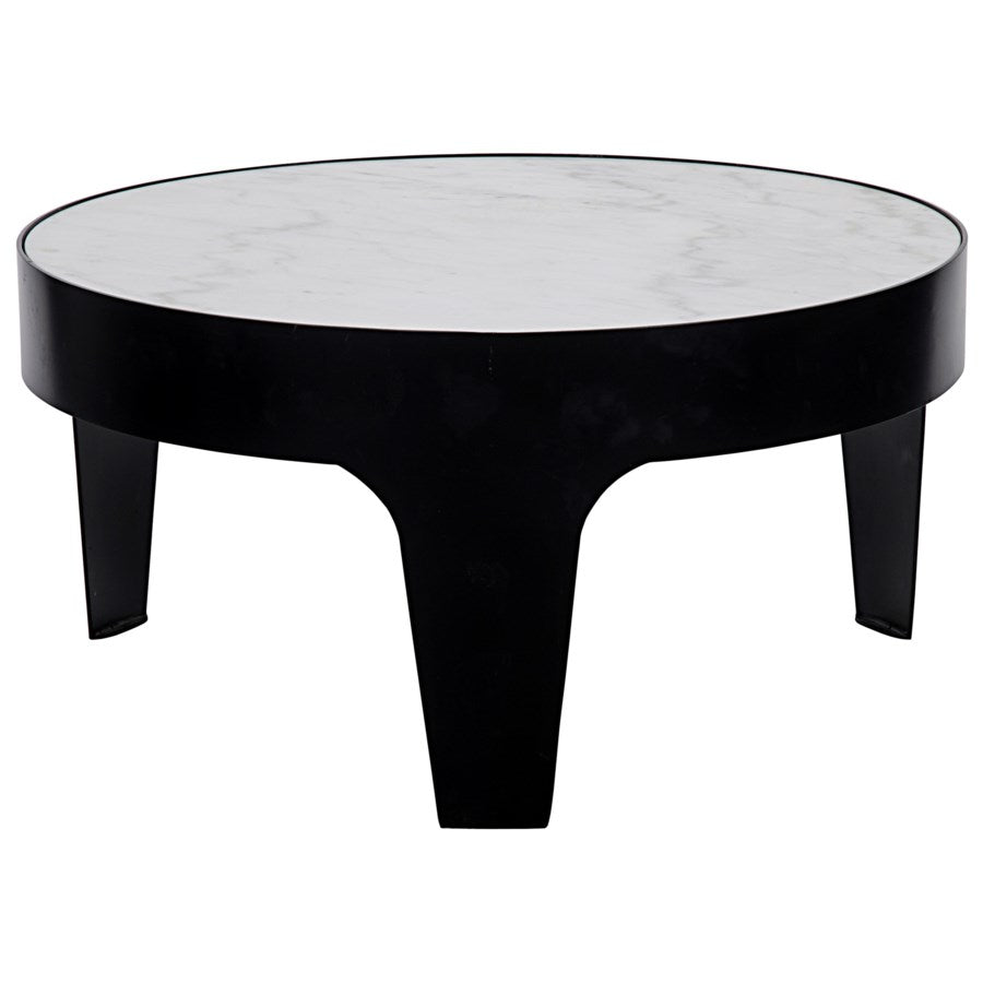 Cylinder Round Coffee Table-Noir-NOIR-GTAB196MTB-Coffee TablesBlack Metal-2-France and Son