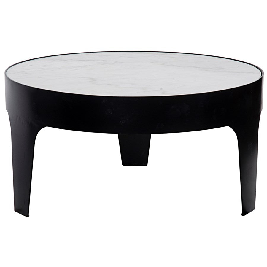 Cylinder Round Coffee Table-Noir-NOIR-GTAB196MTB-Coffee TablesBlack Metal-1-France and Son