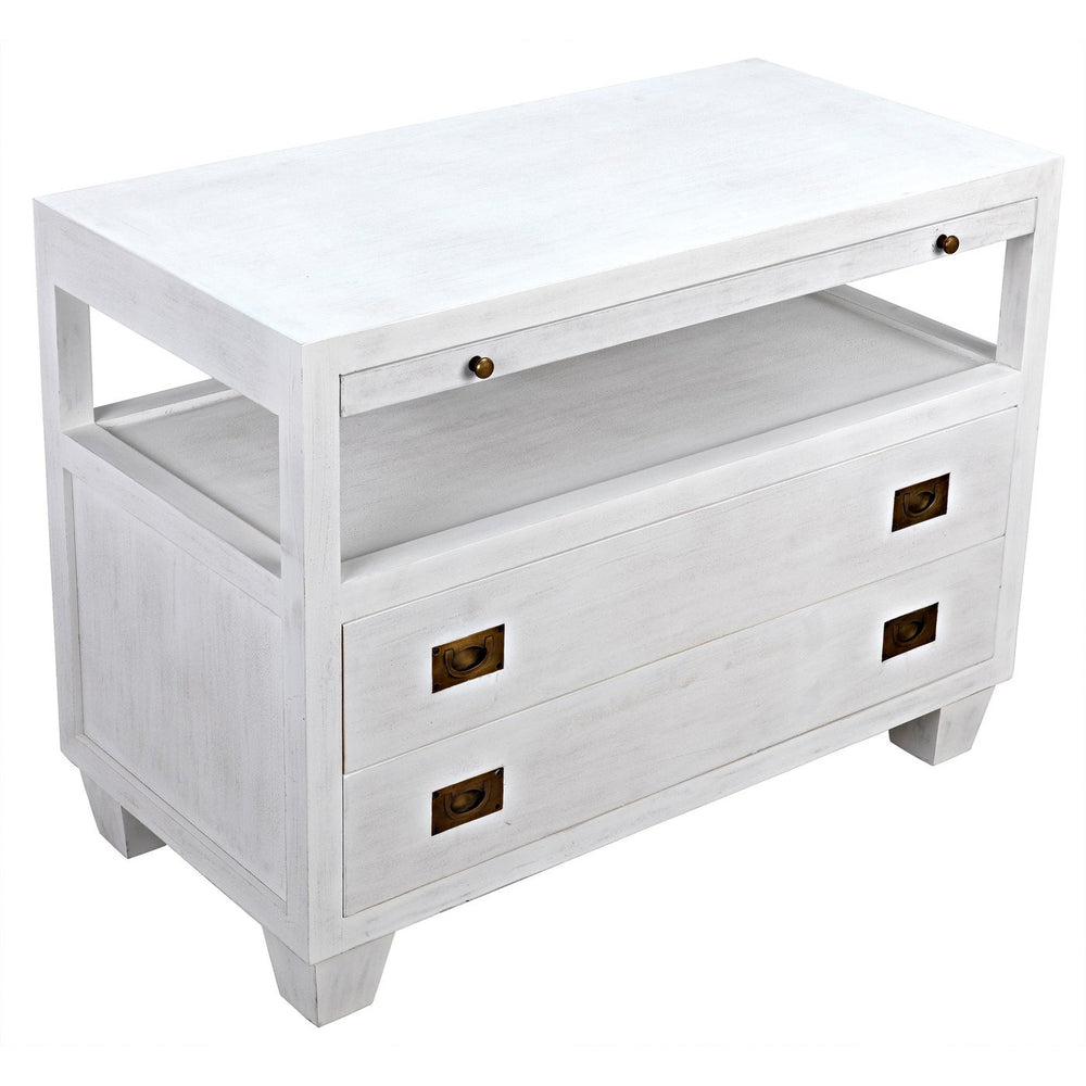 2-Drawer Side Table with Sliding Tray-Noir-NOIR-GTAB243WH-Nightstands-1-France and Son