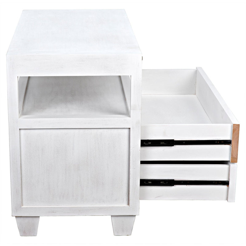 2-Drawer Side Table with Sliding Tray-Noir-NOIR-GTAB243WH-Nightstands-5-France and Son