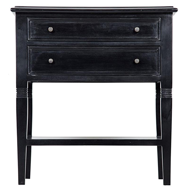 Oxford 2-Drawer Side Table-Noir-NOIR-GTAB246HB-DressersBlack-2-France and Son