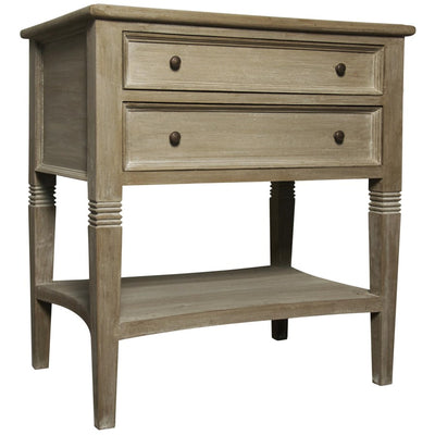 Oxford 2-Drawer Side Table-Noir-NOIR-GTAB246WEA-DressersWeathered-5-France and Son