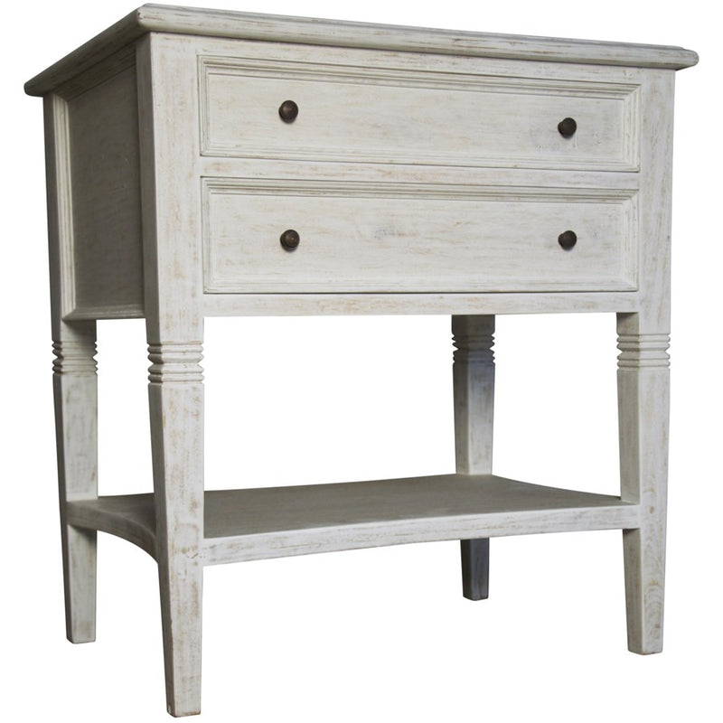 Oxford 2-Drawer Side Table-Noir-NOIR-GTAB246WH-DressersWhite-9-France and Son