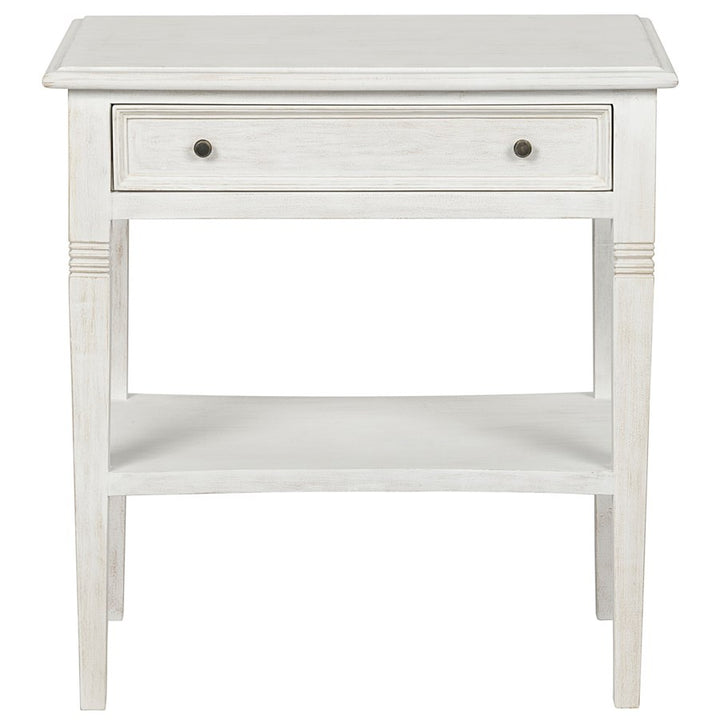 Oxford 1-Drawer Side Table-Noir-NOIR-GTAB247WH-Side TablesWhite-1-France and Son