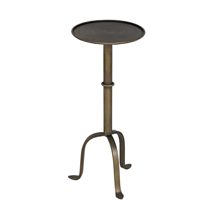 Tini Side Table - Metal With Aged Brass Finish-Noir-NOIR-GTAB303AB-Side Tables-3-France and Son