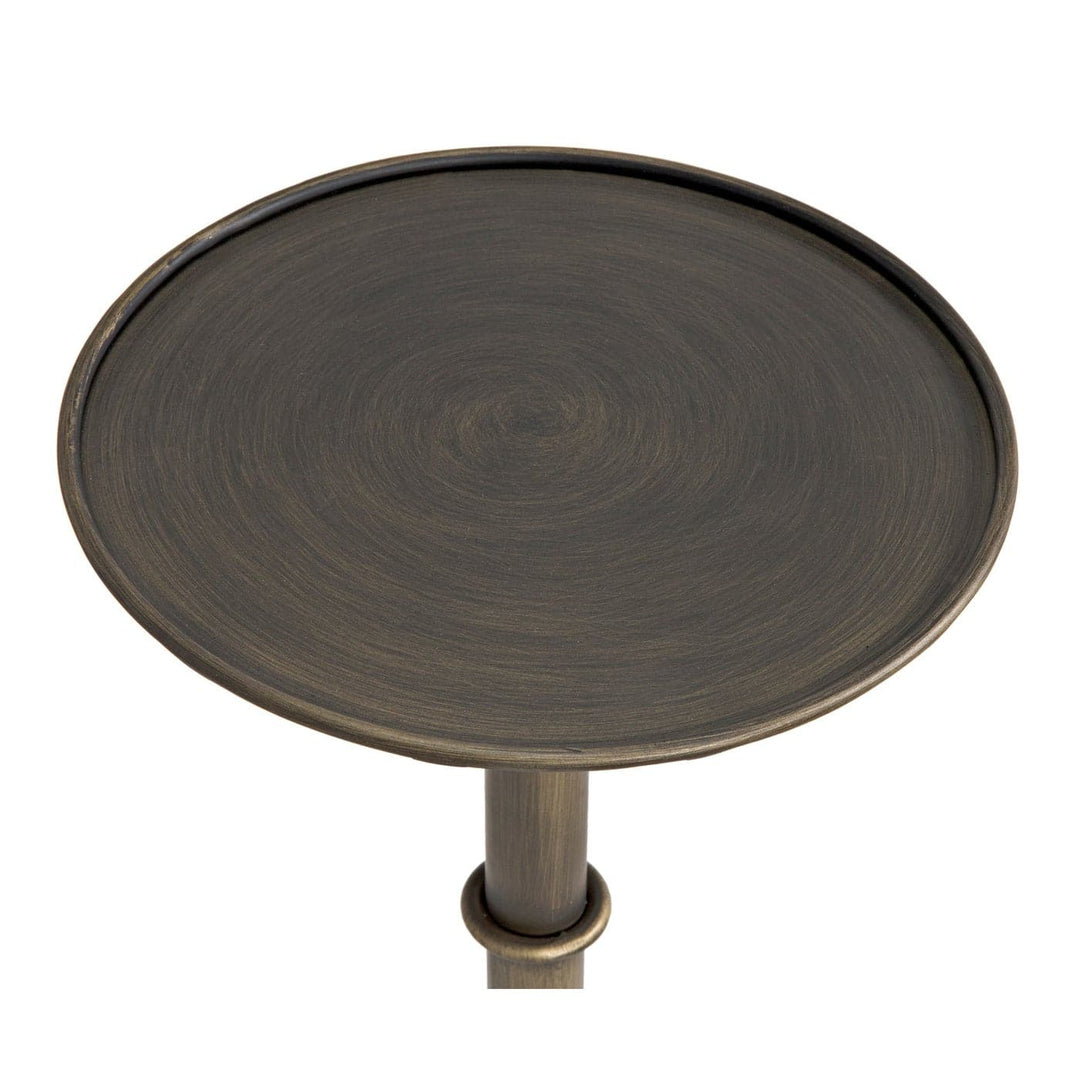 Tini Side Table - Metal With Aged Brass Finish-Noir-NOIR-GTAB303AB-Side Tables-4-France and Son