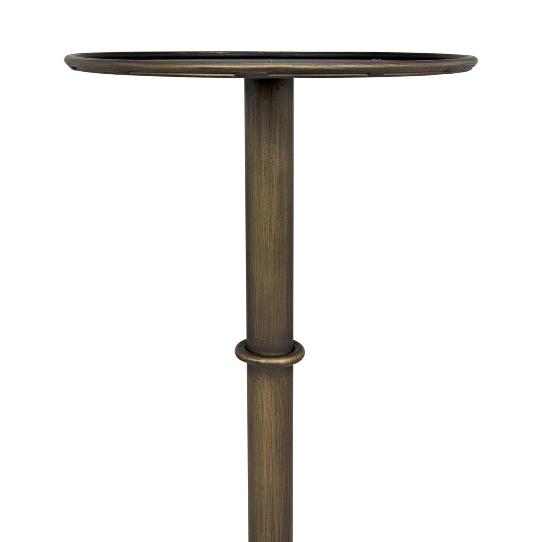Tini Side Table - Metal With Aged Brass Finish-Noir-NOIR-GTAB303AB-Side Tables-5-France and Son