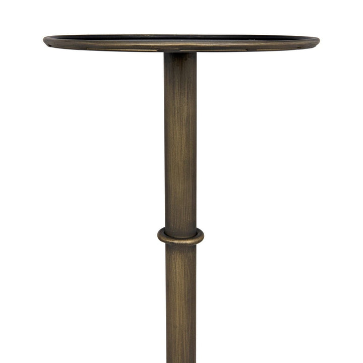 Tini Side Table - Metal With Aged Brass Finish-Noir-NOIR-GTAB303AB-Side Tables-5-France and Son
