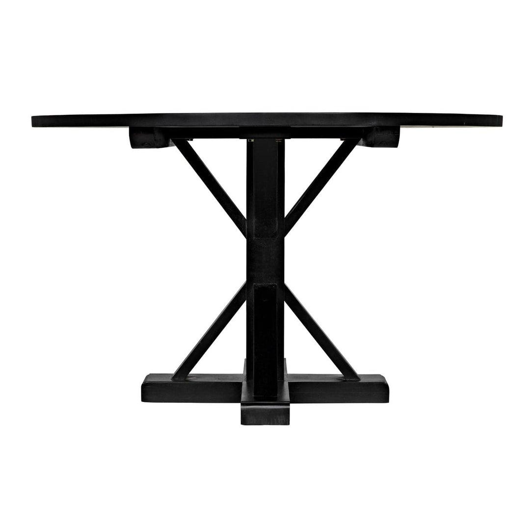 Criss-Cross Round Table - 48" Diameter - Hand Rubbed Black-Noir-NOIR-GTAB419HB-48-Coffee Tables-2-France and Son