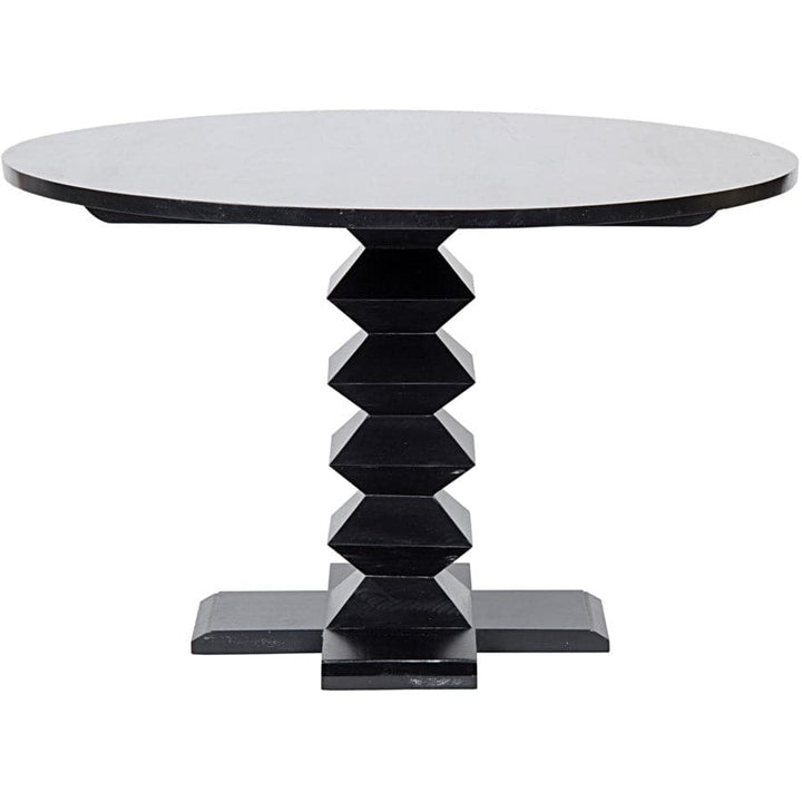 Zig-Zag Base Dining Table-Noir-NOIR-GTAB472HB-48-Dining Tables48"-Rubbed Black-2-France and Son