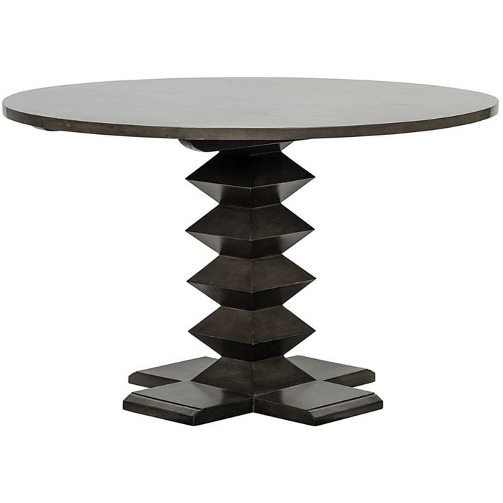 Zig-Zag Base Dining Table-Noir-NOIR-GTAB472HB-48-Dining Tables48"-Rubbed Black-5-France and Son
