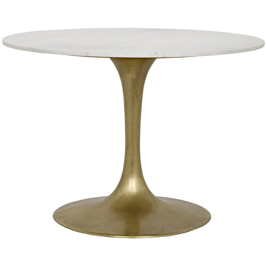 Laredo Bistro Table-Noir-NOIR-GTAB514MB-40-Dining Tables40"-Antique Brass & Quartz-21-France and Son