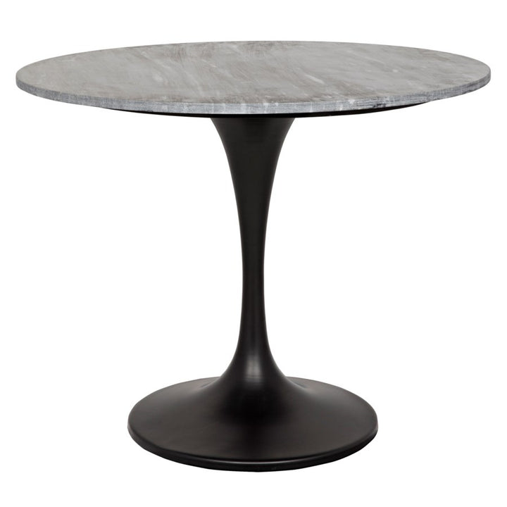 Laredo Bistro Table-Noir-NOIR-GTAB515MTB-36-Dining Tables36"-Black Metal & Marble-6-France and Son
