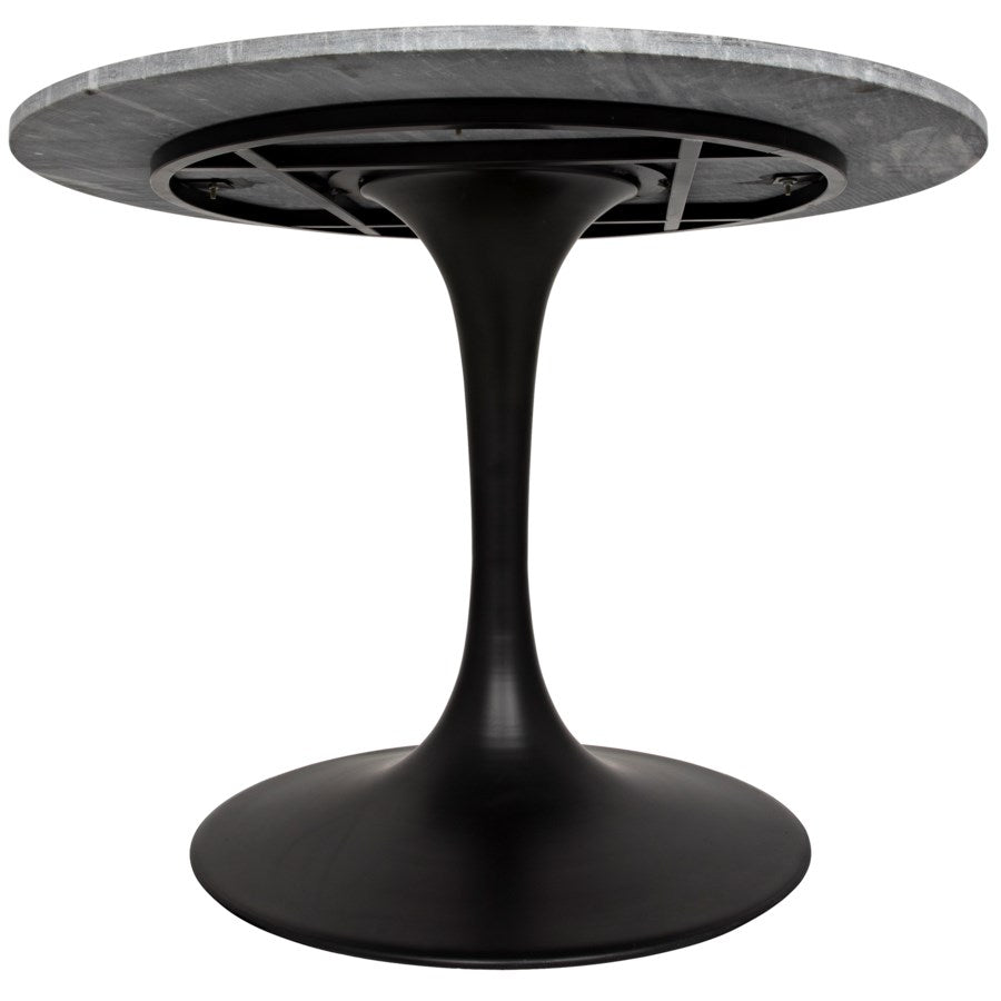 Laredo Bistro Table-Noir-NOIR-GTAB515MTB-20-Dining Tables20"-Black Metal & Marble-8-France and Son