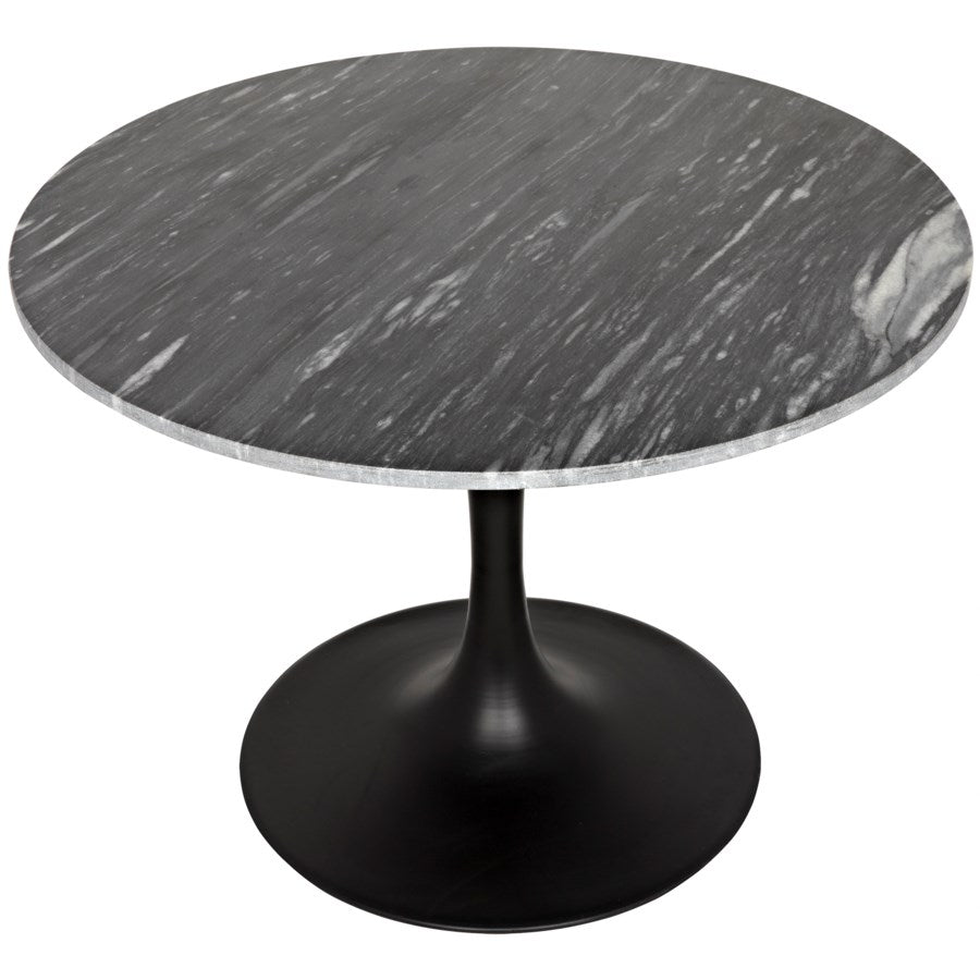 Laredo Bistro Table-Noir-NOIR-GTAB515MTB-20-Dining Tables20"-Black Metal & Marble-9-France and Son