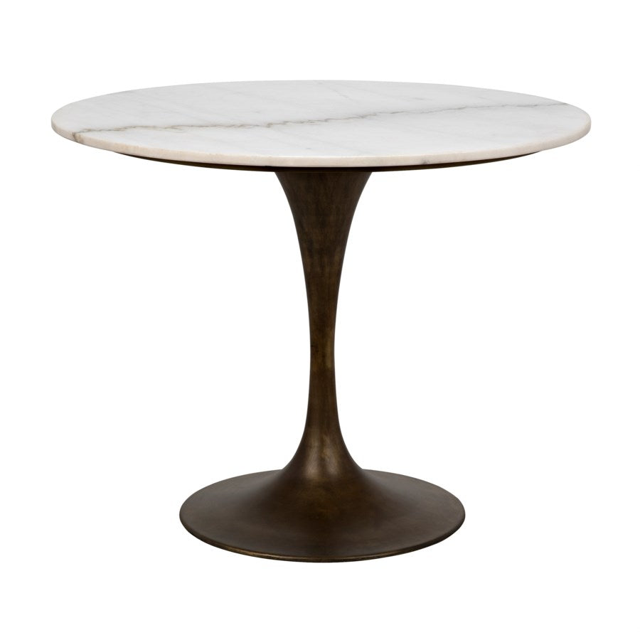 Laredo Bistro Table-Noir-NOIR-GTAB530AB-36-Dining Tables36"-Aged Brass & Quartz-10-France and Son
