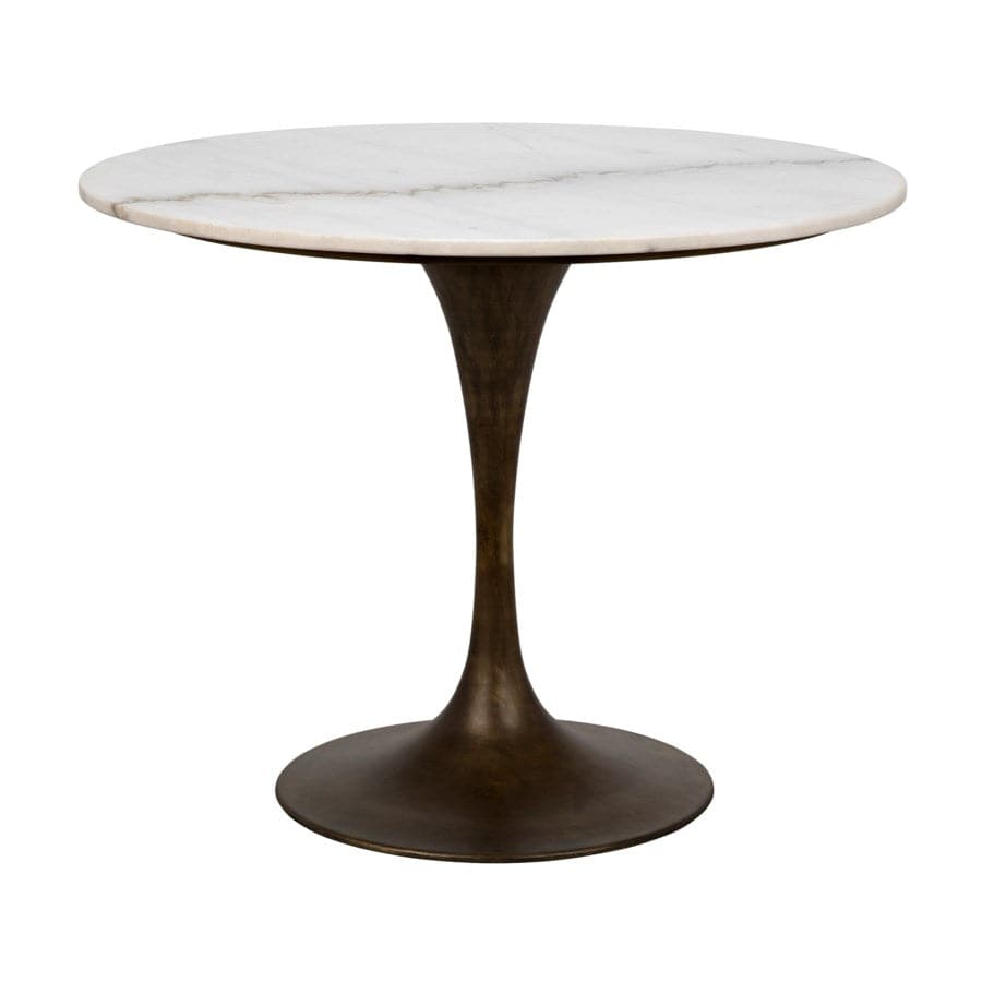Laredo Bistro Table-Noir-NOIR-GTAB530AB-36-Dining Tables36"-Aged Brass & Quartz-10-France and Son