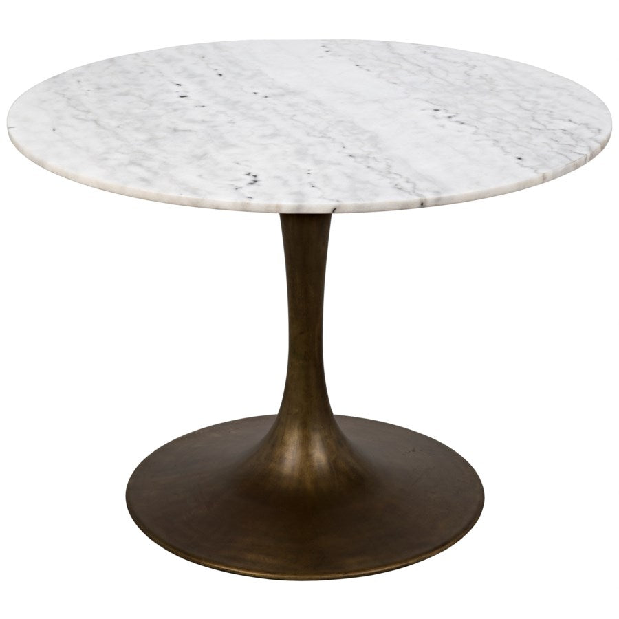 Laredo Bistro Table-Noir-NOIR-GTAB530AB-40-Dining Tables40"-Aged Brass & Quartz-13-France and Son