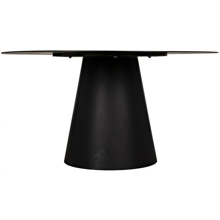 Vesuvius Dining Table - Black Steel-Noir-NOIR-GTAB556MTB-Dining Tables-4-France and Son