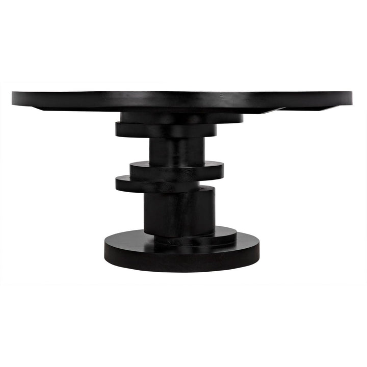 Hugo Dining Table - Hand Rubbed Black-Noir-NOIR-GTAB558HB-Dining Tables-4-France and Son